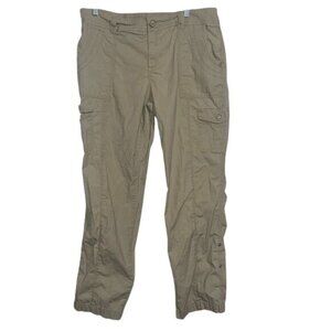 Style & Co Womens Cargo Pants Size 16 Beige Cotton/Spandex Made In Bangladesh